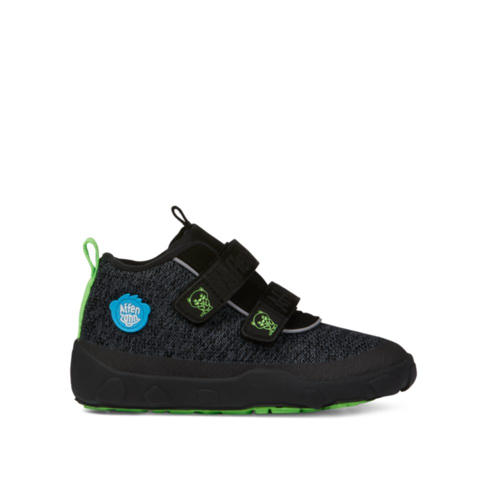 Affenzahn LOWBOOT KNIT PANTHER Black Dětské celoroční barefoot boty
