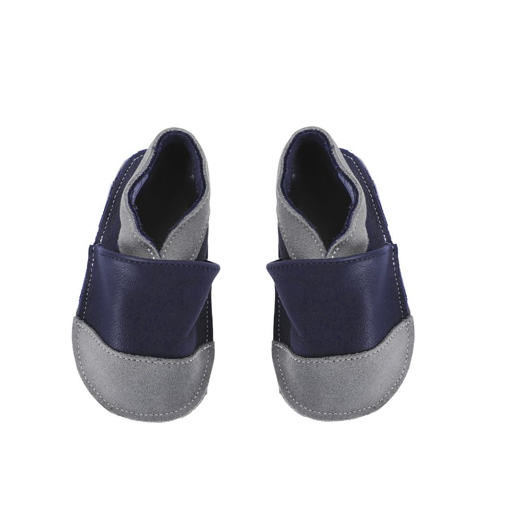 HOPI GO! BAREFOOT KOŽENÉ CAPÁČKY Modré Dětské barefoot capáčky