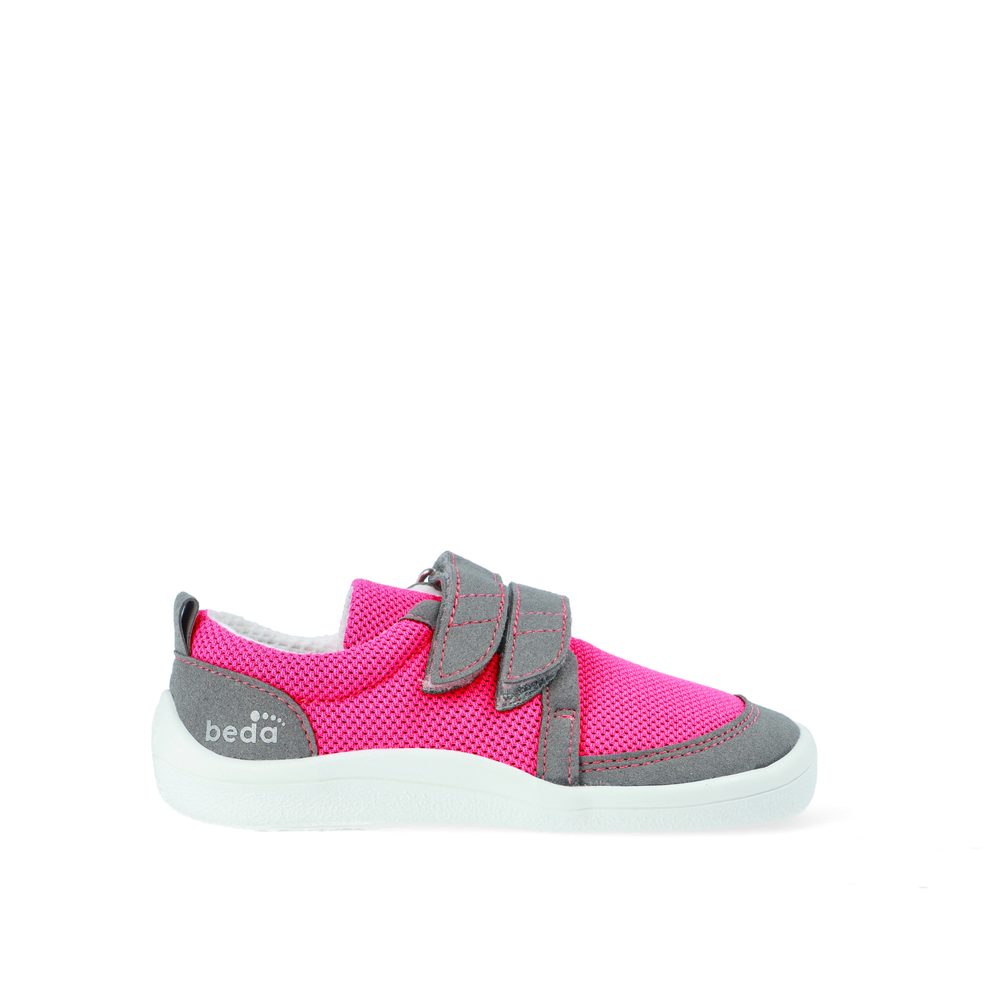 BEDA TENISKY TEX BF 0001/TEX/W/D CANDY Pink Dětské barefoot tenisky