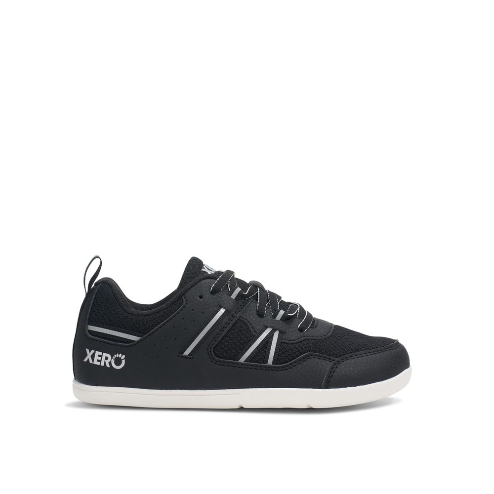 Xero Shoes PRIO YOUTH Black White Dětské barefoot tenisky