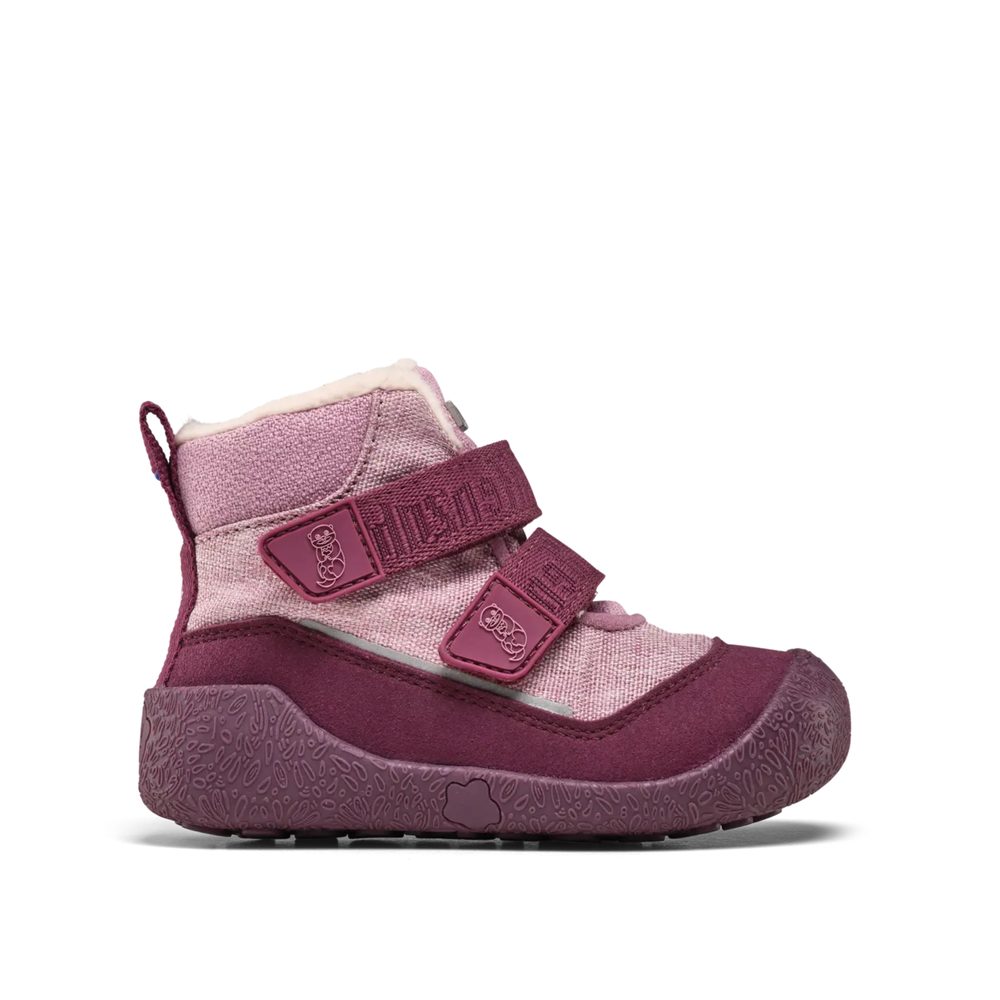 Affenzahn PREWALKER MIDBOOT VEGAN SNUGGY Otter Pink Dětské první barefoot zateplené botičky - 22
