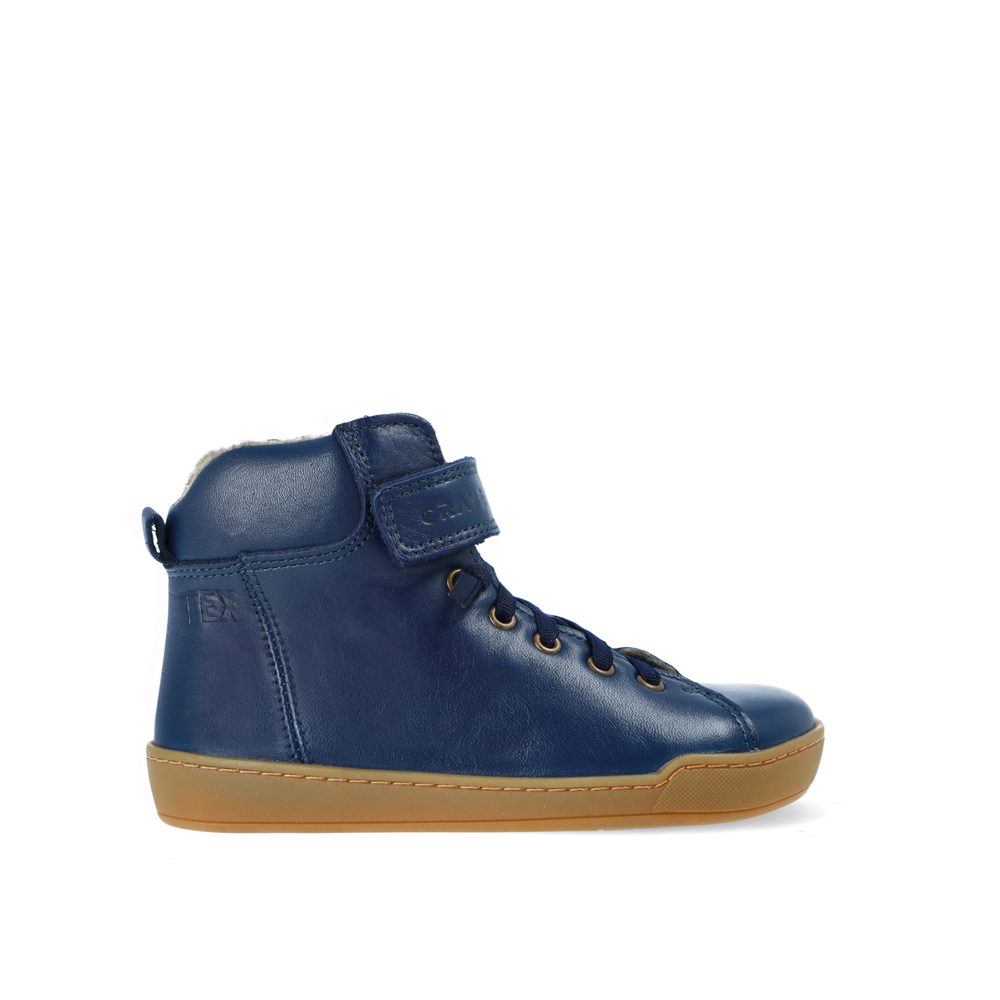 CRAVE WINFIELD Dark Blue Dětské zimní zateplené barefoot boty