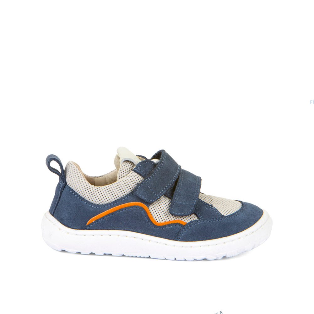 FRODDO TENISKY D VELCRO 2P White/Denim Dětské barefoot tenisky