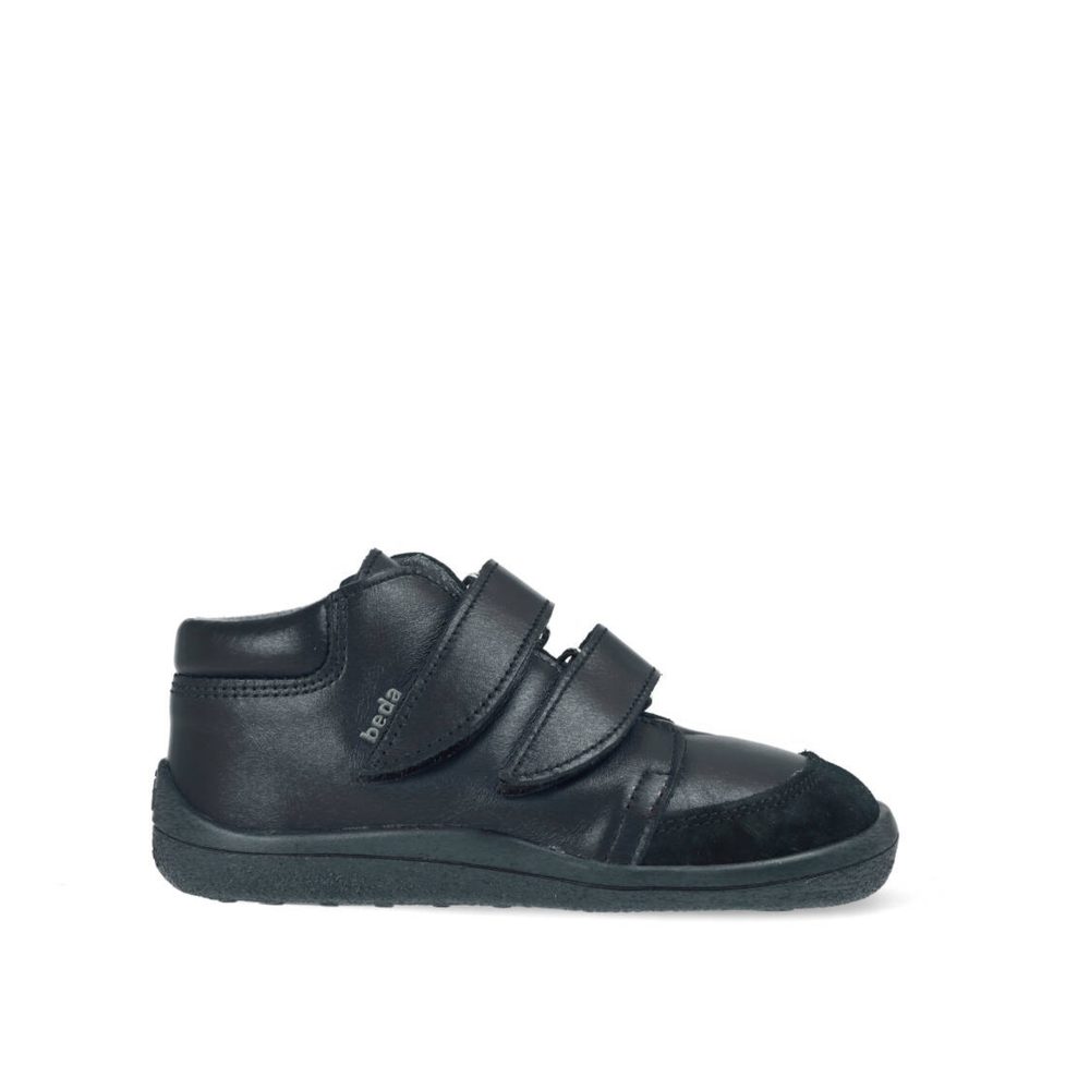 BEDA CELOROČNÍ BF 0001/W/M/SO JUST Black Dětské celoroční barefoot boty