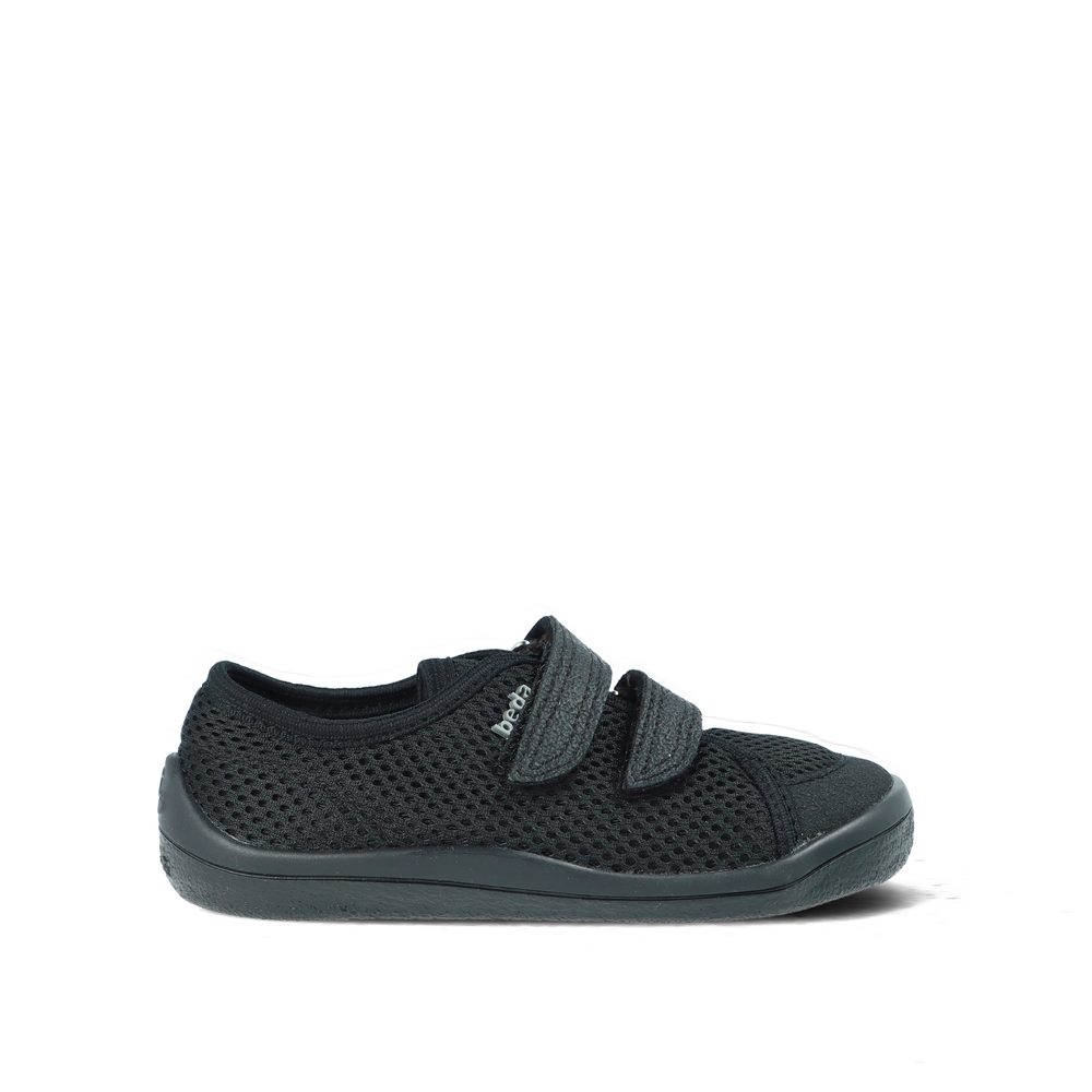 BEDA TENISKY BFN 170040/ST/W/O JUST BLACK Dětské barefoot tenisky