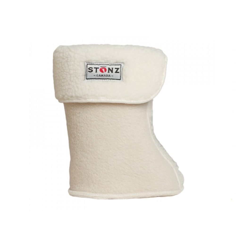 STONZ ZATEPLOVÁCÍ NÁVLEKY Bílé Dětské první zateplené barefoot botičky 18–19