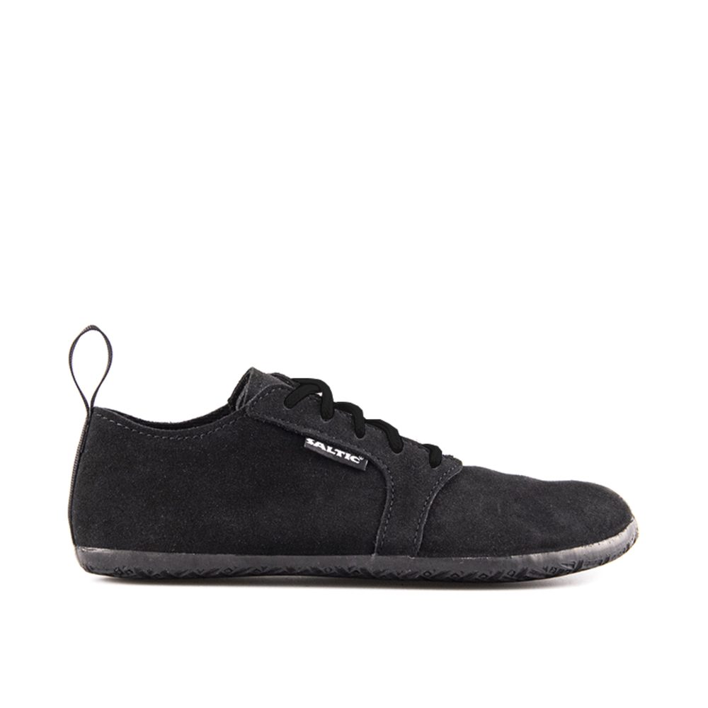 SALTIC SMART Black Velur Barefoot tenisky
