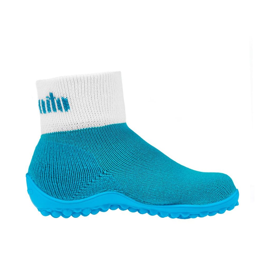 Leguano LEGUANITO Tyrkysová Dětské ponožkové barefoot boty