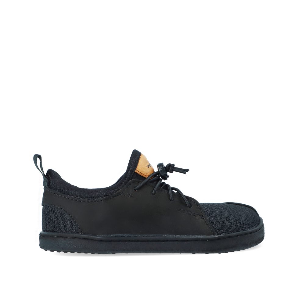 PEGRES TENISKY JUNIOR NUBUK BF53 Black Dětské barefoot tenisky