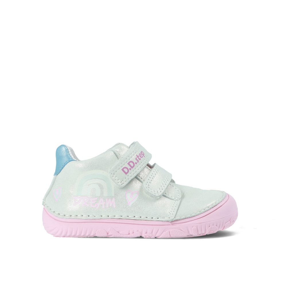 D.D.STEP S073 41578A CELOROČNÍ TENISKY Silver Dětské barefoot tenisky