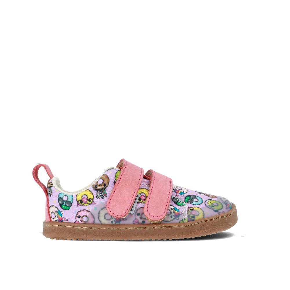 PEGRES TENISKY BF57U DONUT Pink Dětské barefoot tenisky