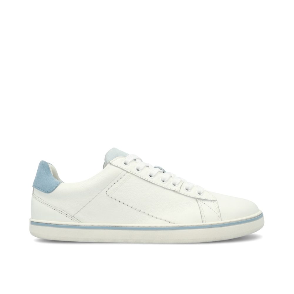 GROUNDIES Galaxy White/Sky Blue Dámské barefoot tenisky