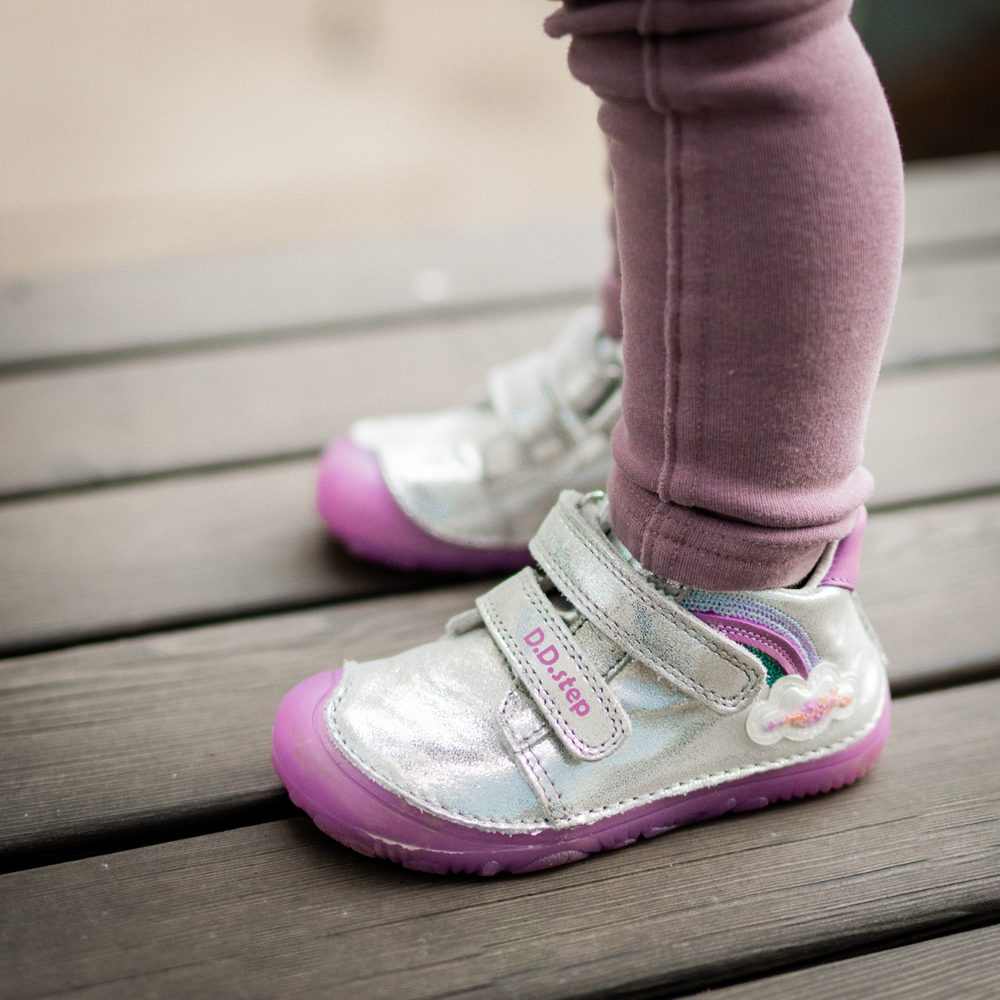 D.D.STEP S073 41578A CELOROČNÍ TENISKY Silver Dětské barefoot tenisky koupíte na Naboso.cz