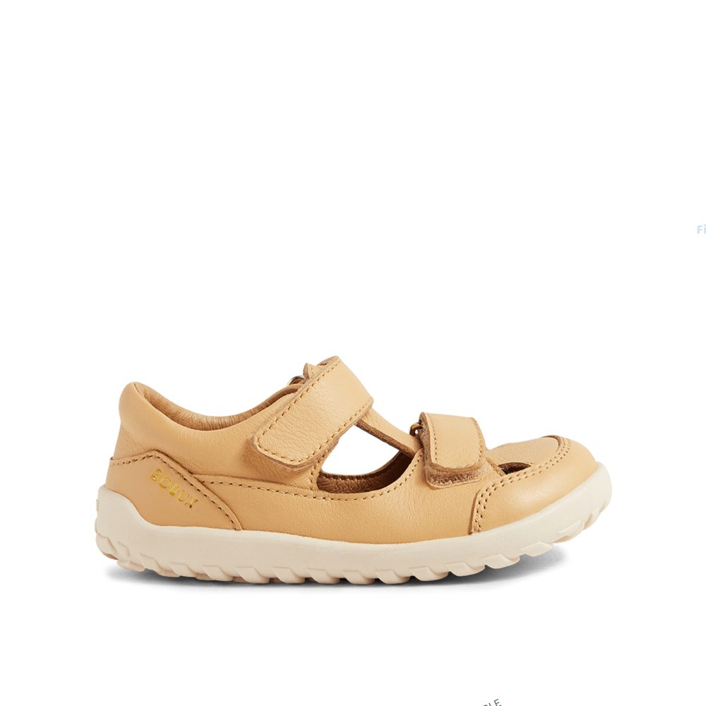 BOBUX ALPHA TROOP Oak Buff Dětské barefoot sandály