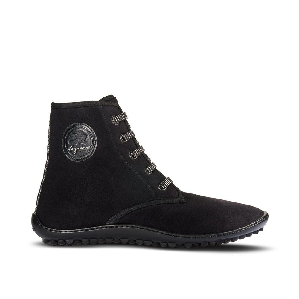 Leguano CHESTER Light Black Kotníkové barefoot boty