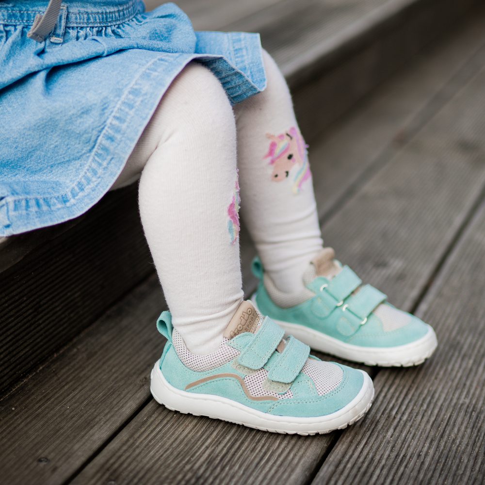 FRODDO TENISKY D VELCRO 2P Mint Dětské barefoot tenisky