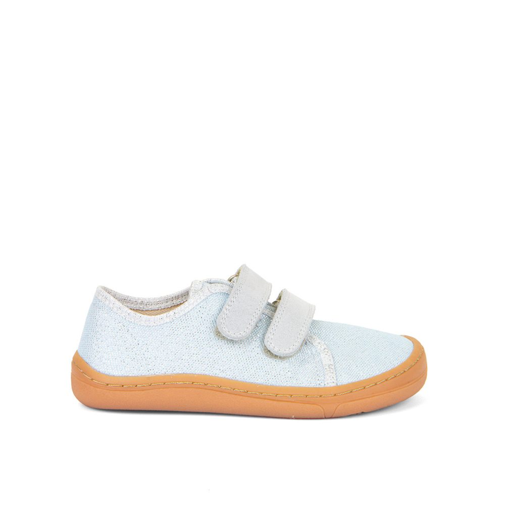 FRODDO SNEAKER CANVAS II Silver Dětské barefoot tenisky