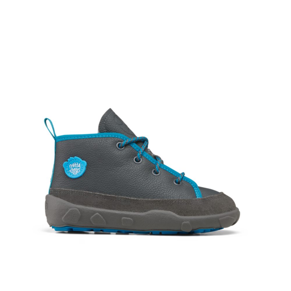 Affenzahn EASY WARM MIDBOOT DOG Grey Blue Dětské zimní zateplené barefoot boty