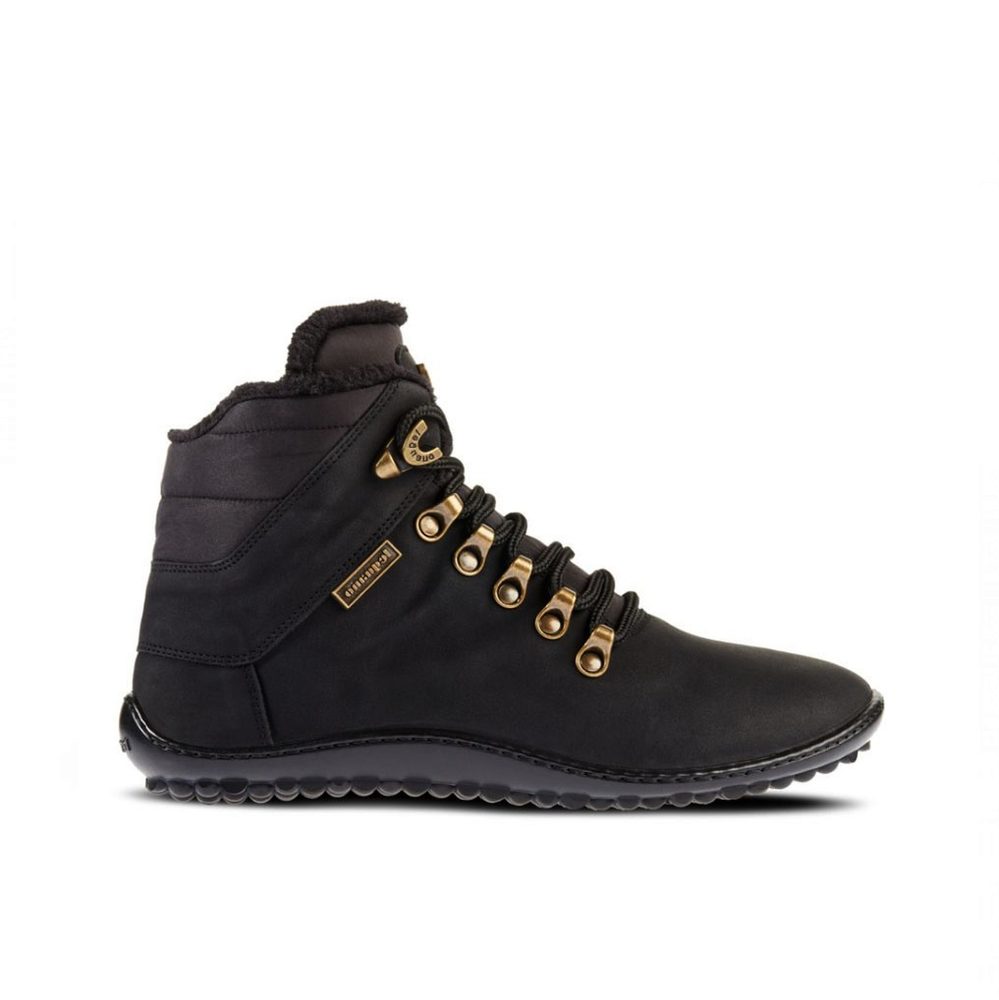 Leguano HUSKY Black Kotníčkové zateplené barefoot boty