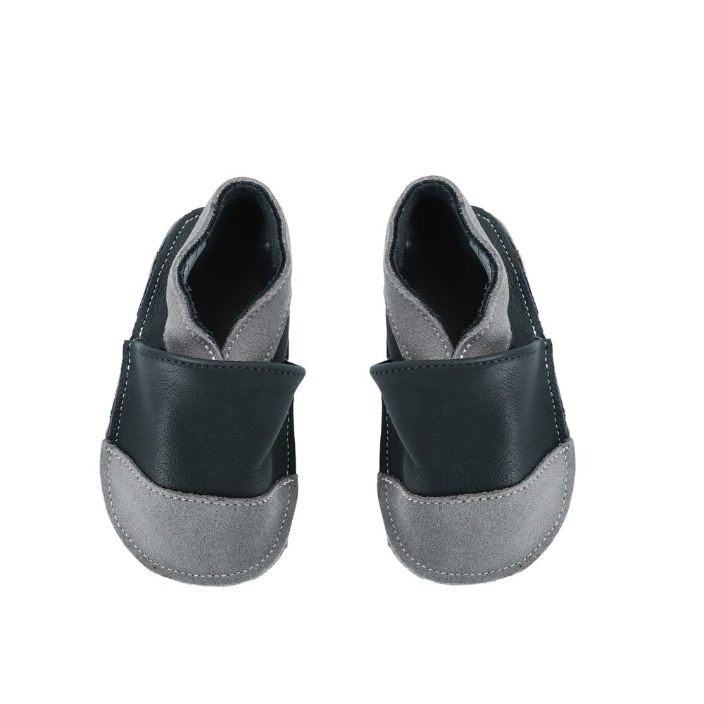 HOPI GO! BAREFOOT KOŽENÉ CAPÁČKY Šedé Dětské barefoot capáčky