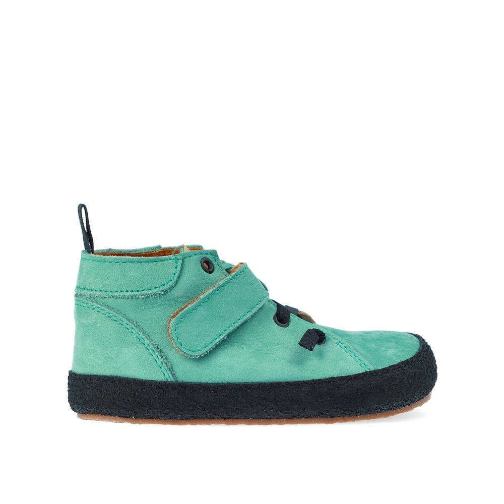 PEGRES CELOROČKY NUBUK BF32 Mint Dětské celoroční barefoot boty