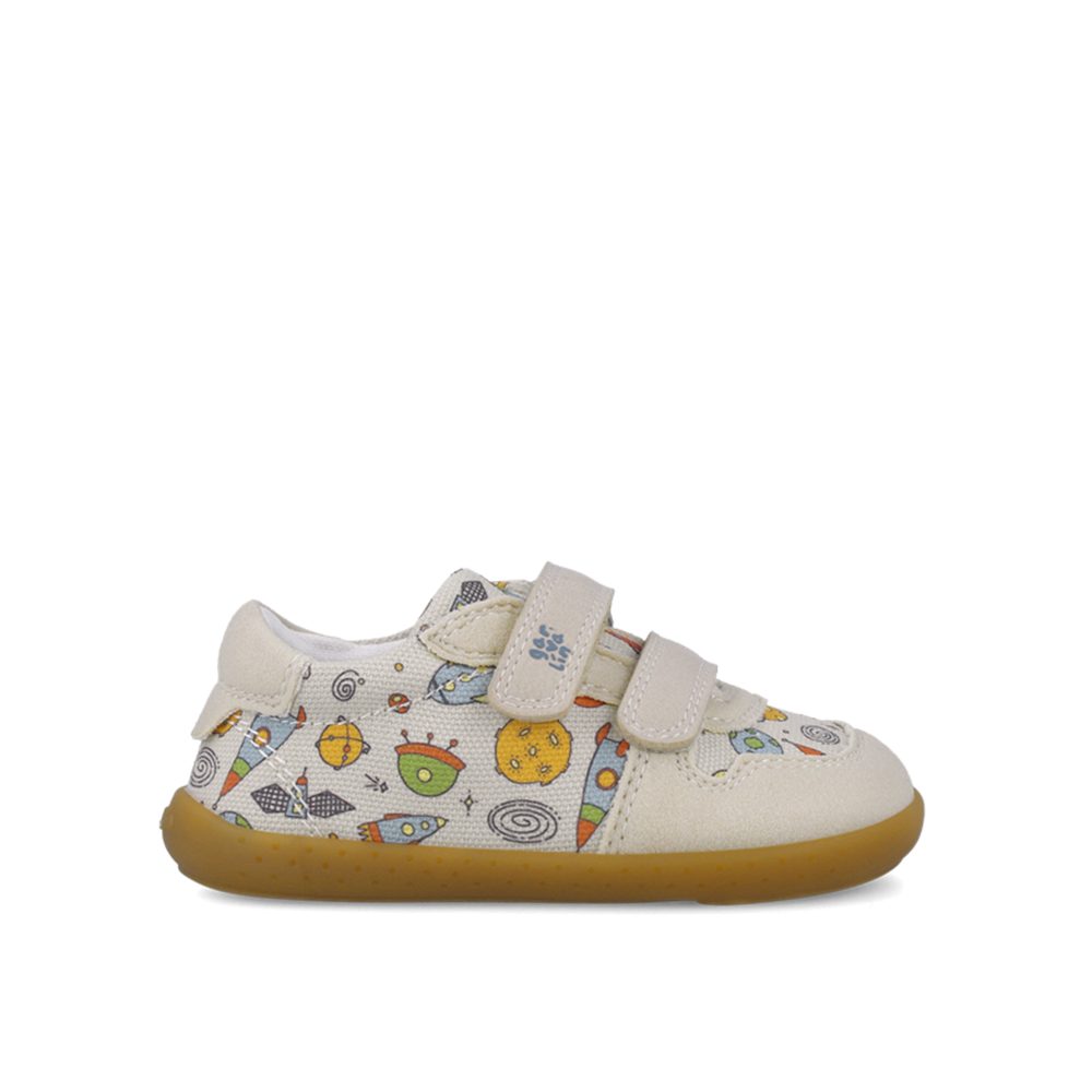 GARVALÍN TENISKY CANVAS Beige Dětské barefoot tenisky