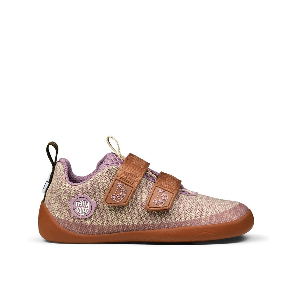 Affenzahn SNEAKER KNIT HAPPY CAT Light Pink Dětské barefoot tenisky