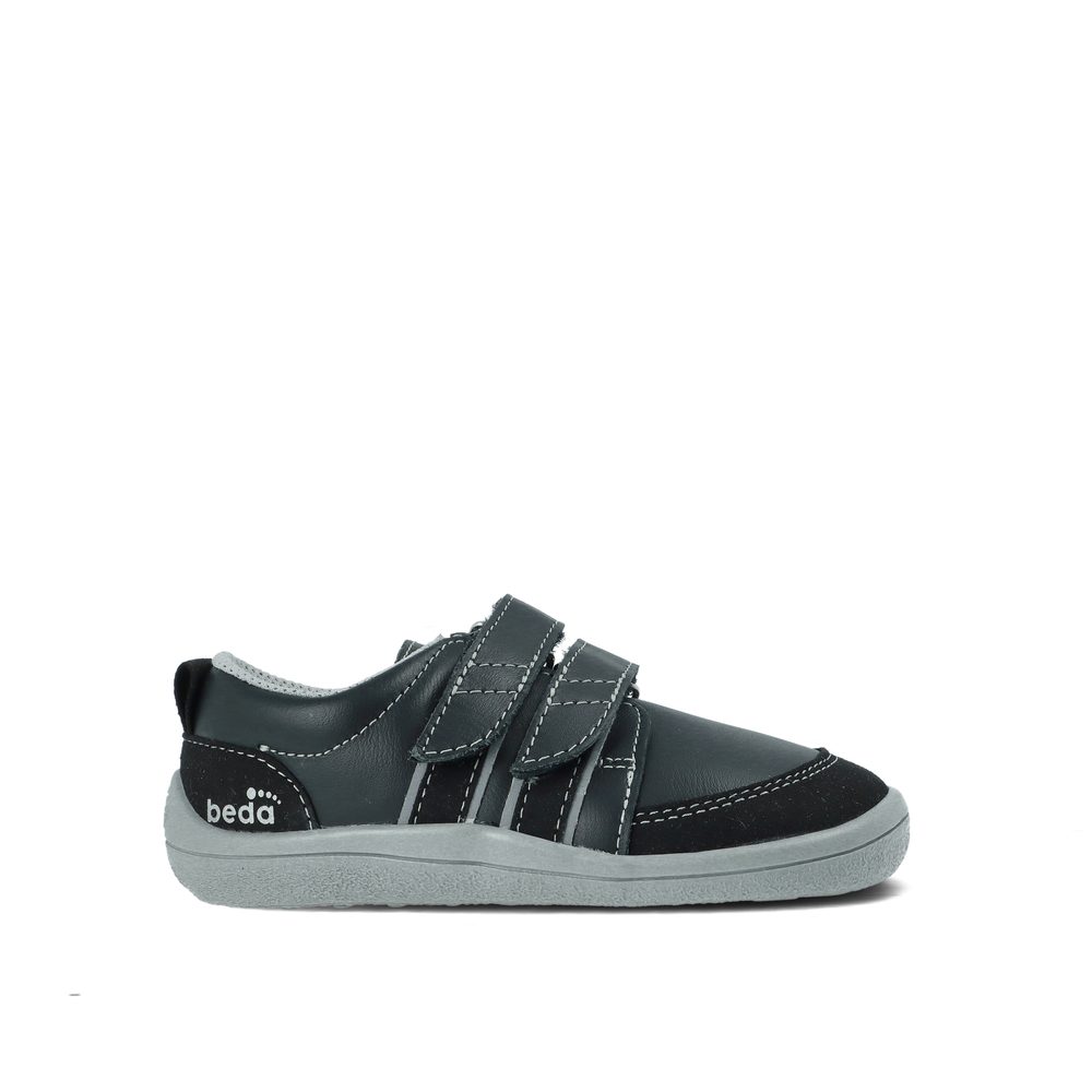 BEDA TENISKYBF 0001/W/N/SO/PR2 LUC Black Dětské barefoot tenisky