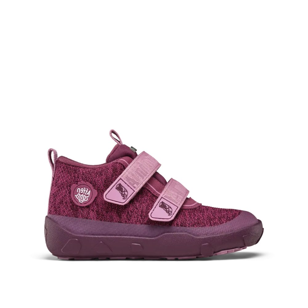 Affenzahn LOWBOOT KNIT HAPPY OTTER Berry Dětské celoroční barefoot boty