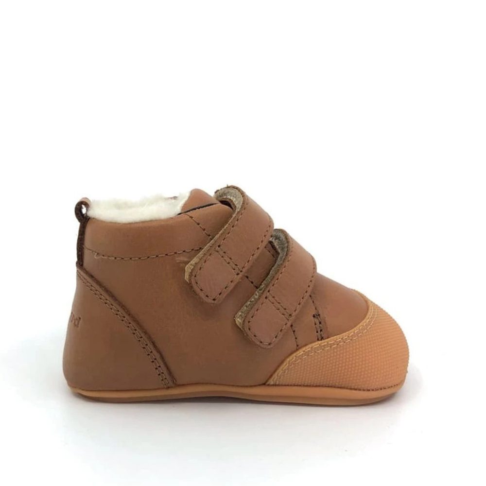 BUNDGAARD PREWALKER III WINTER Cognac WS Dětské první barefoot botičky