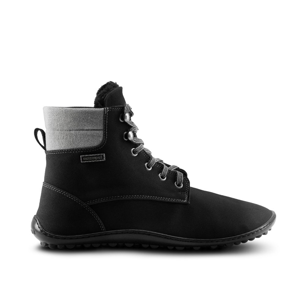 Leguano ICEBARE Black Kotníčkové zateplené barefoot boty