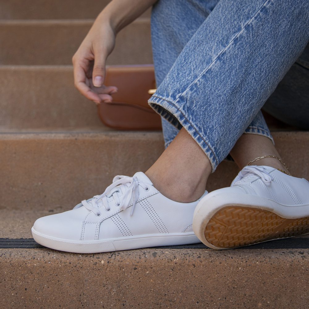 Xero Shoes DILLON LEATHER White Barefoot tenisky