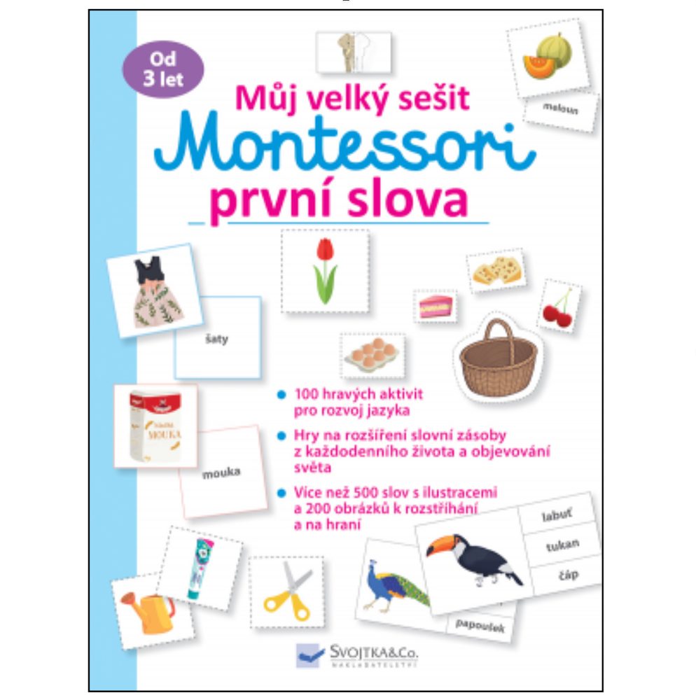 DĚTSKÁ KNIHA MONTESSORI PRVNÍ SLOVA