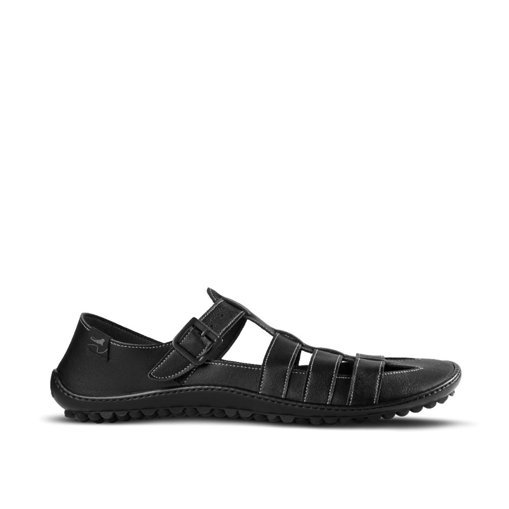 Leguano JARO černé Pánské barefoot sandály