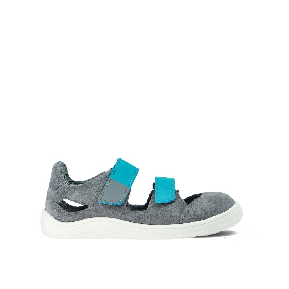 BABY BARE SANDÁLKY FEBO JOY Grey Tyrkys Dětské barefoot sandály