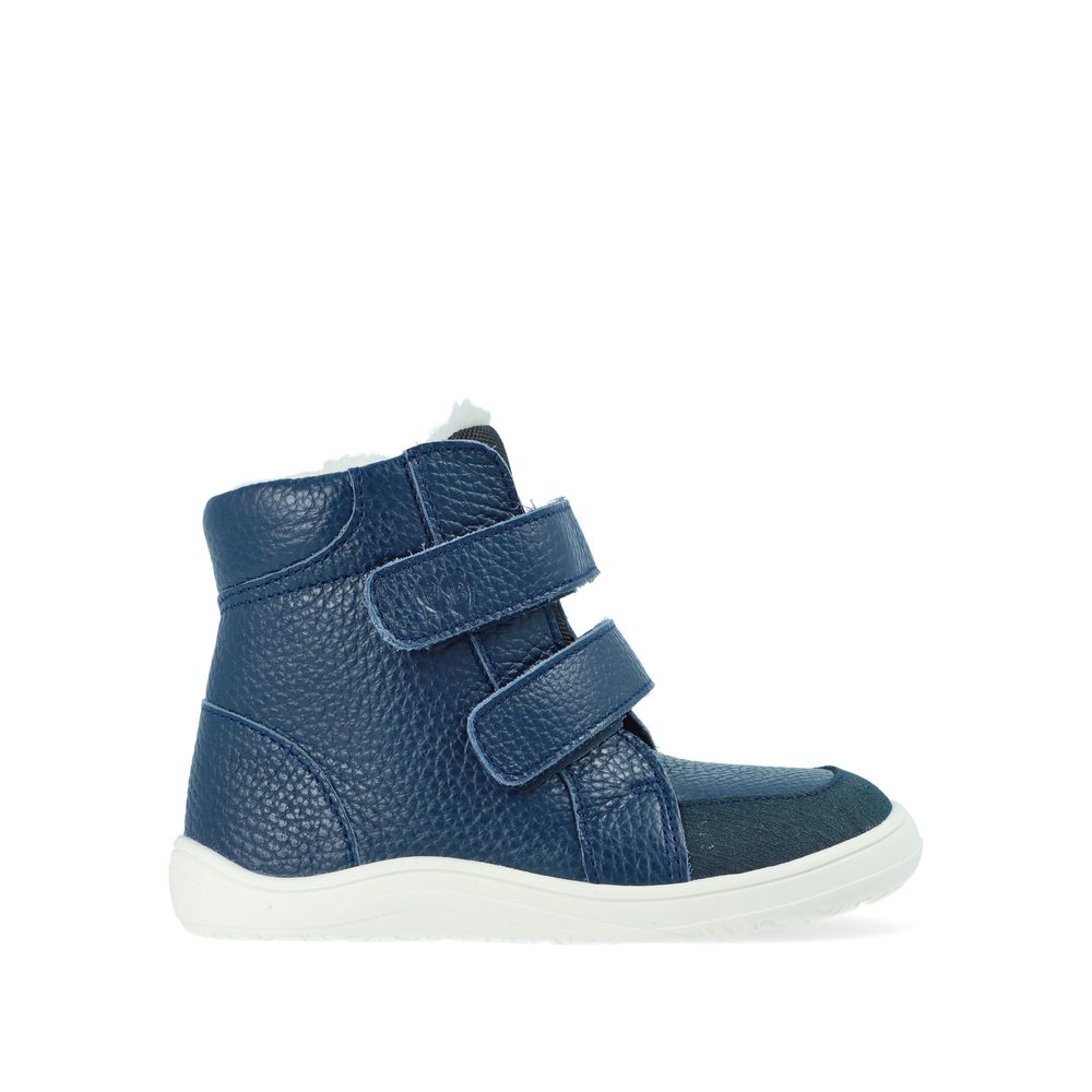 Baby Bare Febo Barefoot zimní obuv s membránou Winter Pilot Asfaltico modré