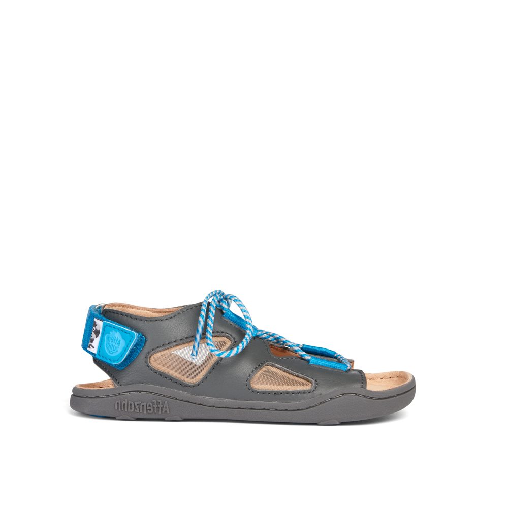 Affenzahn SANDAL LEATHER DOG Grey Dětské barefoot sandály