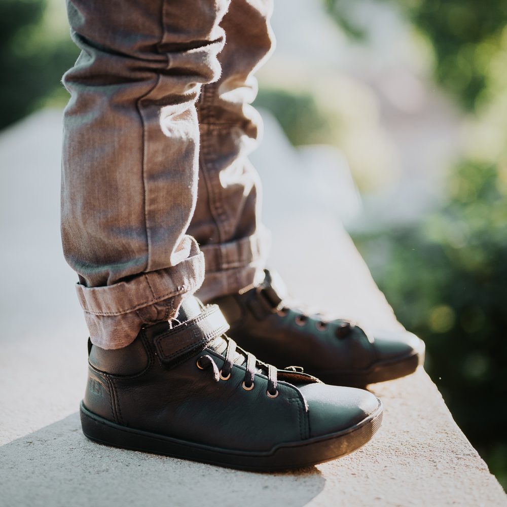 CRAVE BERGEN WINTER Black Dětské zimní zateplené barefoot boty - 23