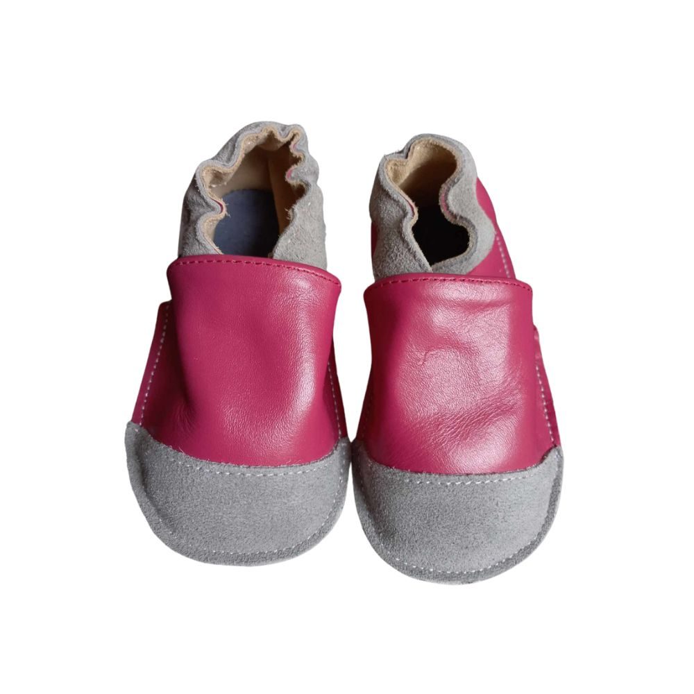 HOPI GO! BAREFOOT KOŽENÉ CAPÁČKY Růžové Dětské barefoot capáčky