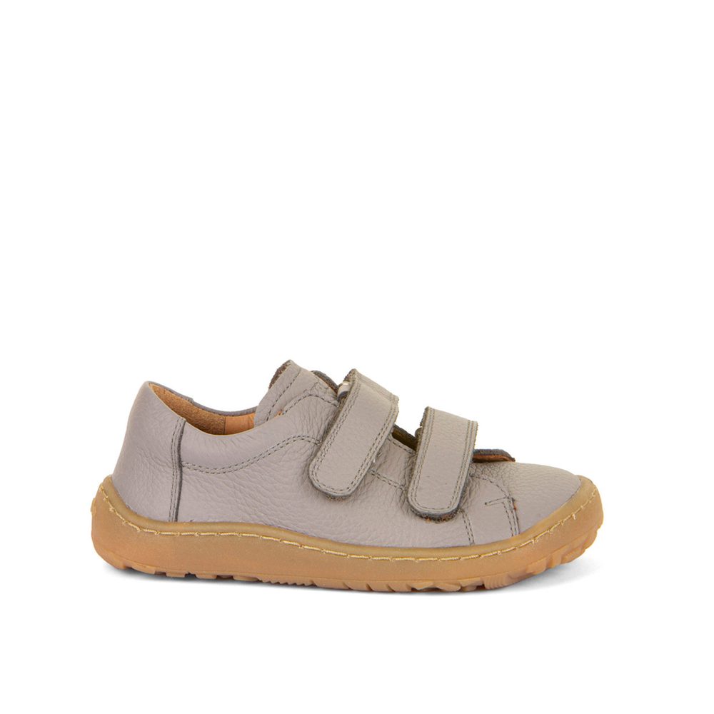 FRODDO TENISKY LEATHER D VELCRO II Light Grey Dětské barefoot tenisky
