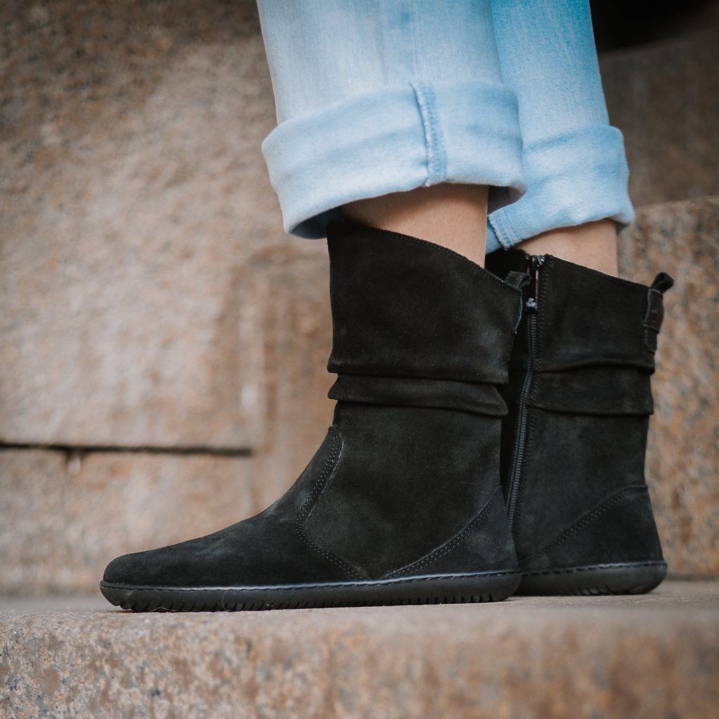 naBOSo – GROUNDIES ODESSA WOMEN Black – Groundies – Tall Boots – Women –  Experience the Comfort of Barefoot Shoes