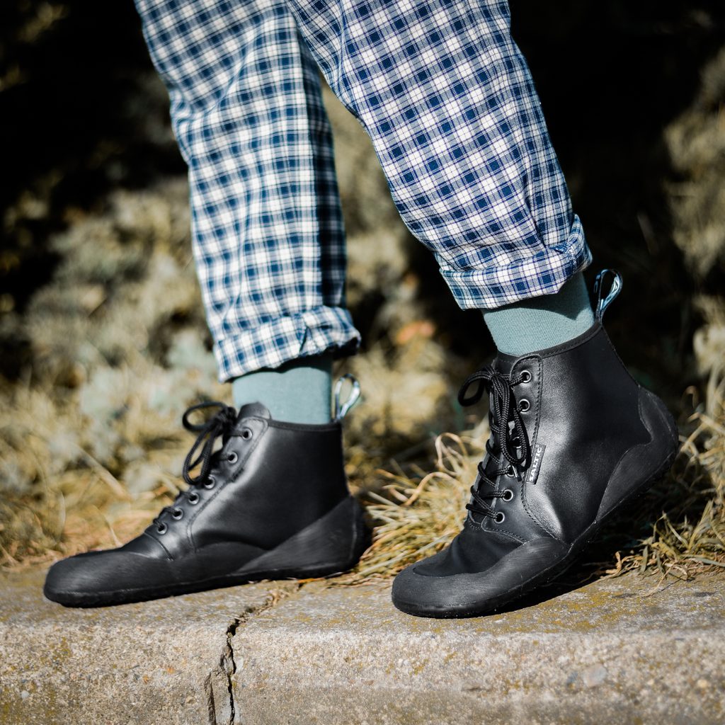 naBOSo – SALTIC OUTDOOR HIGH Black Nappa | Outdoorové barefoot boty –  Saltic – Outdoorové – Pánské – Zažijte pohodlí barefoot bot