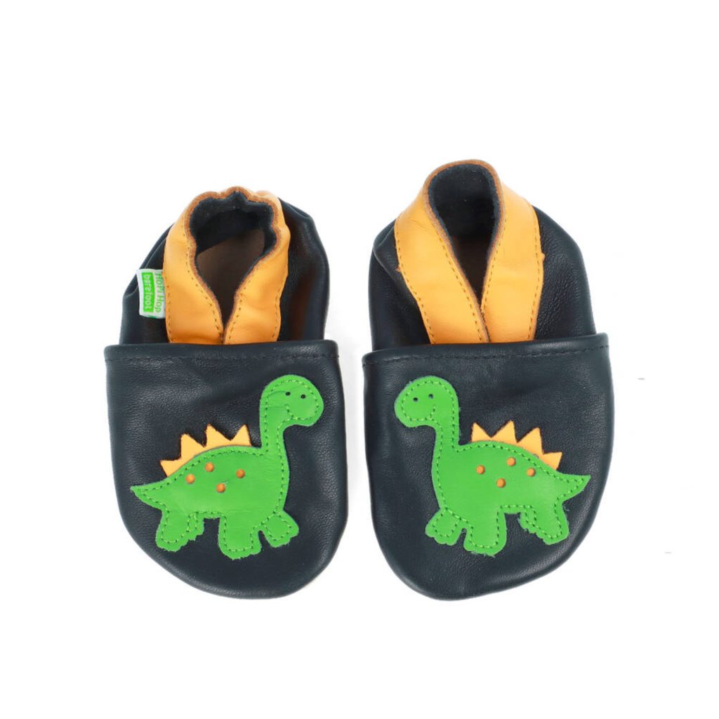 naBOSo – HOPI HOP LEATHER SLIPPERS Dino – Hopi Hop - Art pro studio –  Pre-Walkers – Children – Zažijte pohodlí barefoot bot.