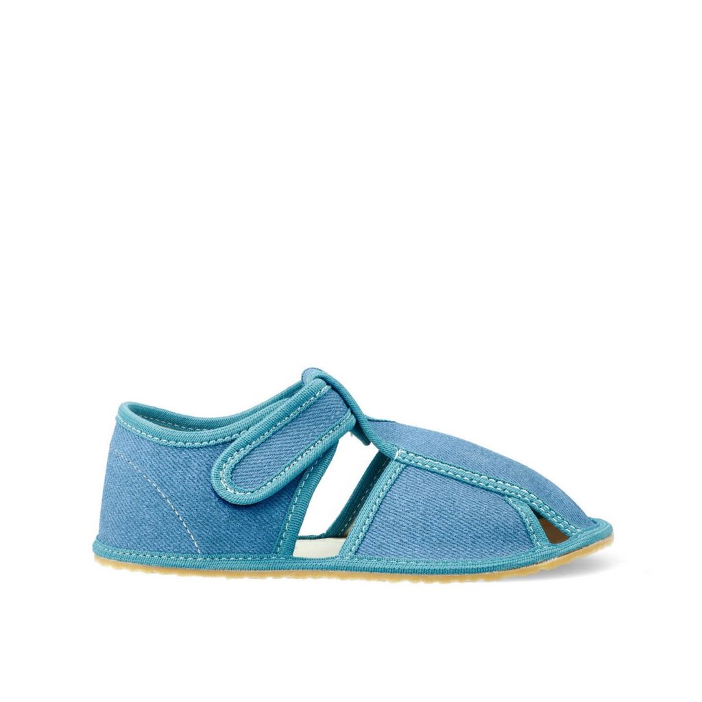 naBOSo – BABY BARE SLIPPERS Blue Denim – Baby Bare Shoes – Slippers –  Children – Zažijte pohodlí barefoot bot.