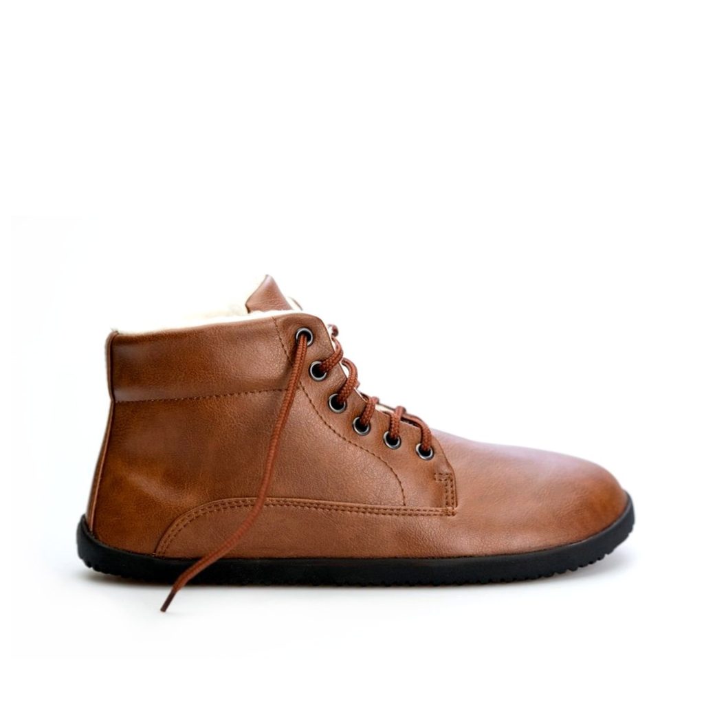 naBOSo – AHINSA SHOES WINTER BARE ANKLE Light Brown – Ahinsa shoes® – Zimní  zateplené – Pánské – Zažijte pohodlí barefoot bot.