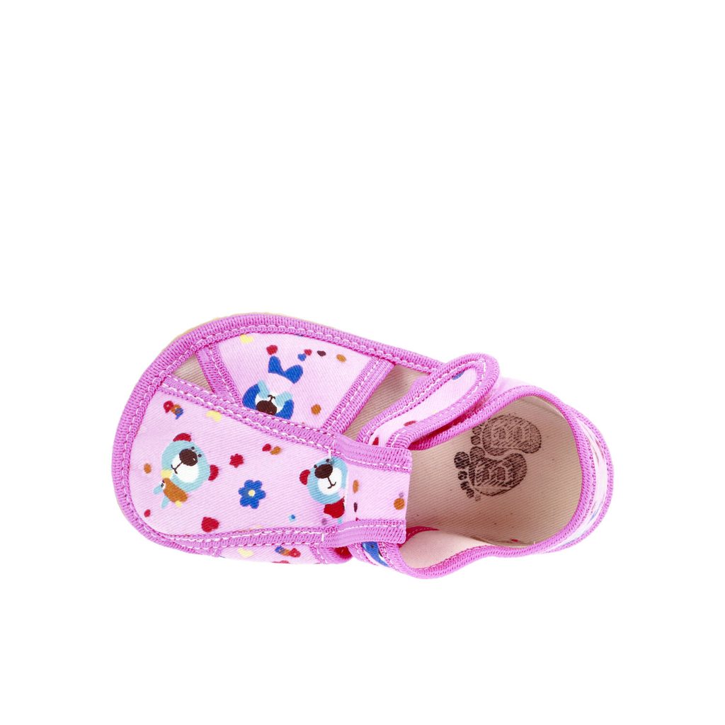 naBOSo – BABY BARE BAČKORY Pink Teddy – Baby Bare Shoes – Přezůvky – Dětské  – Zažijte pohodlí barefoot bot.