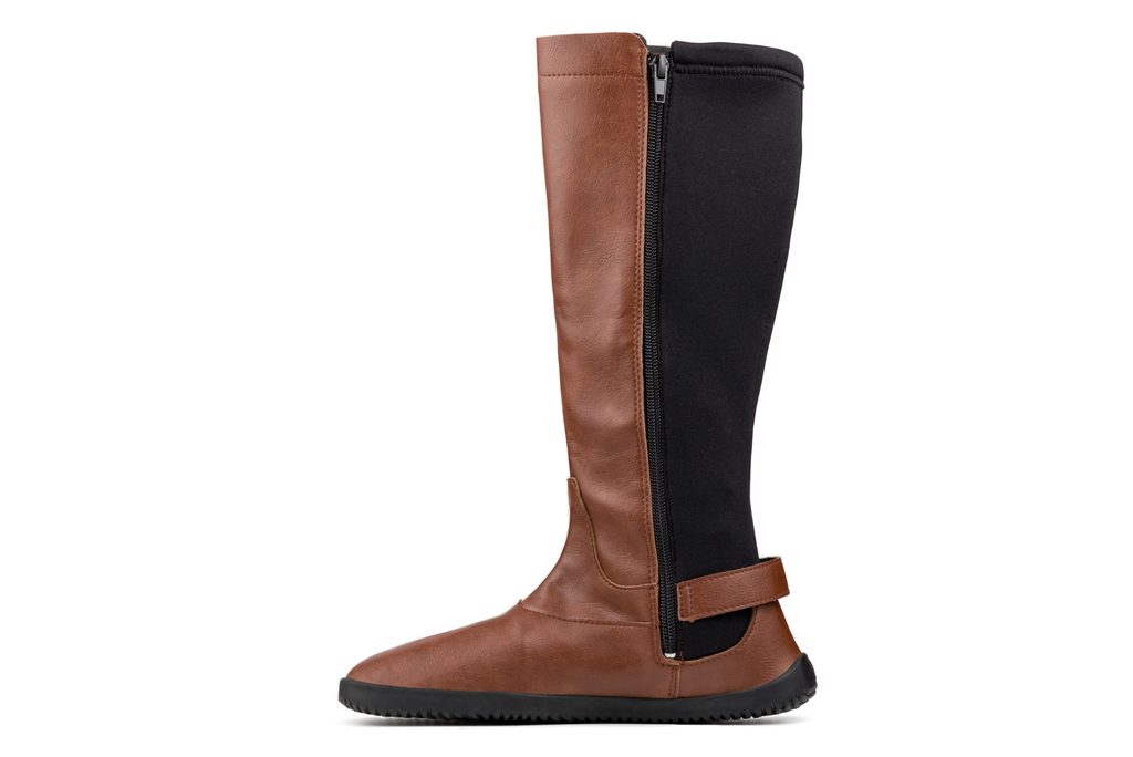 naBOSo – AHINSA SHOES KOZAČKY BROWN – Ahinsa shoes® – Tall Boots – Women –  Zažijte pohodlí barefoot bot.