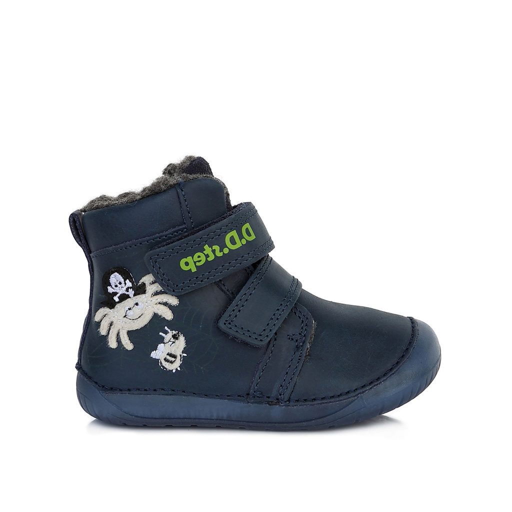 naBOSo – D.D.STEP W070-111 ZIMNÍ KOTNÍKOVÉ BOTY Modré – D.D.step – Zimní  zateplené – Dětské – Zažijte pohodlí barefoot bot.