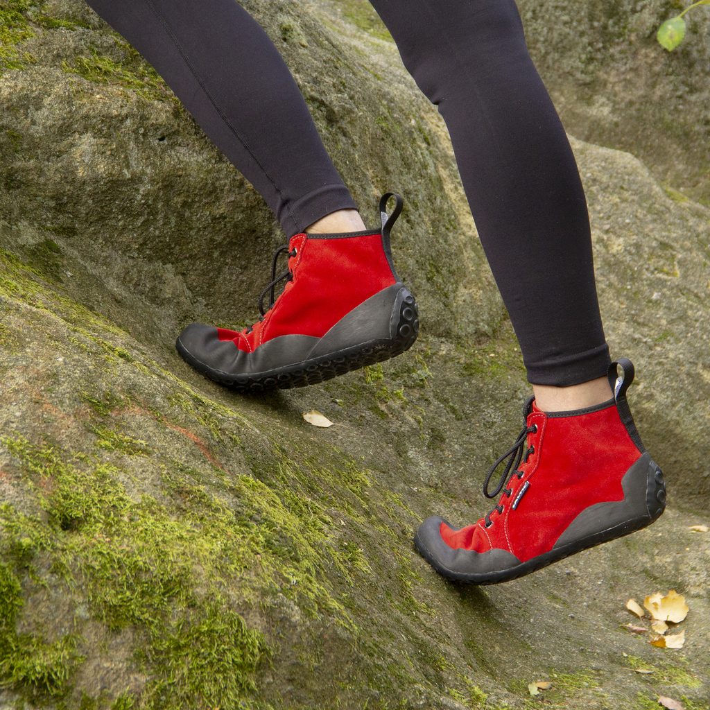 naBOSo – SALTIC VINTERO EASY Red – Saltic – Kotníkové a Chelsea – Dámské –  Zažijte pohodlí barefoot bot.