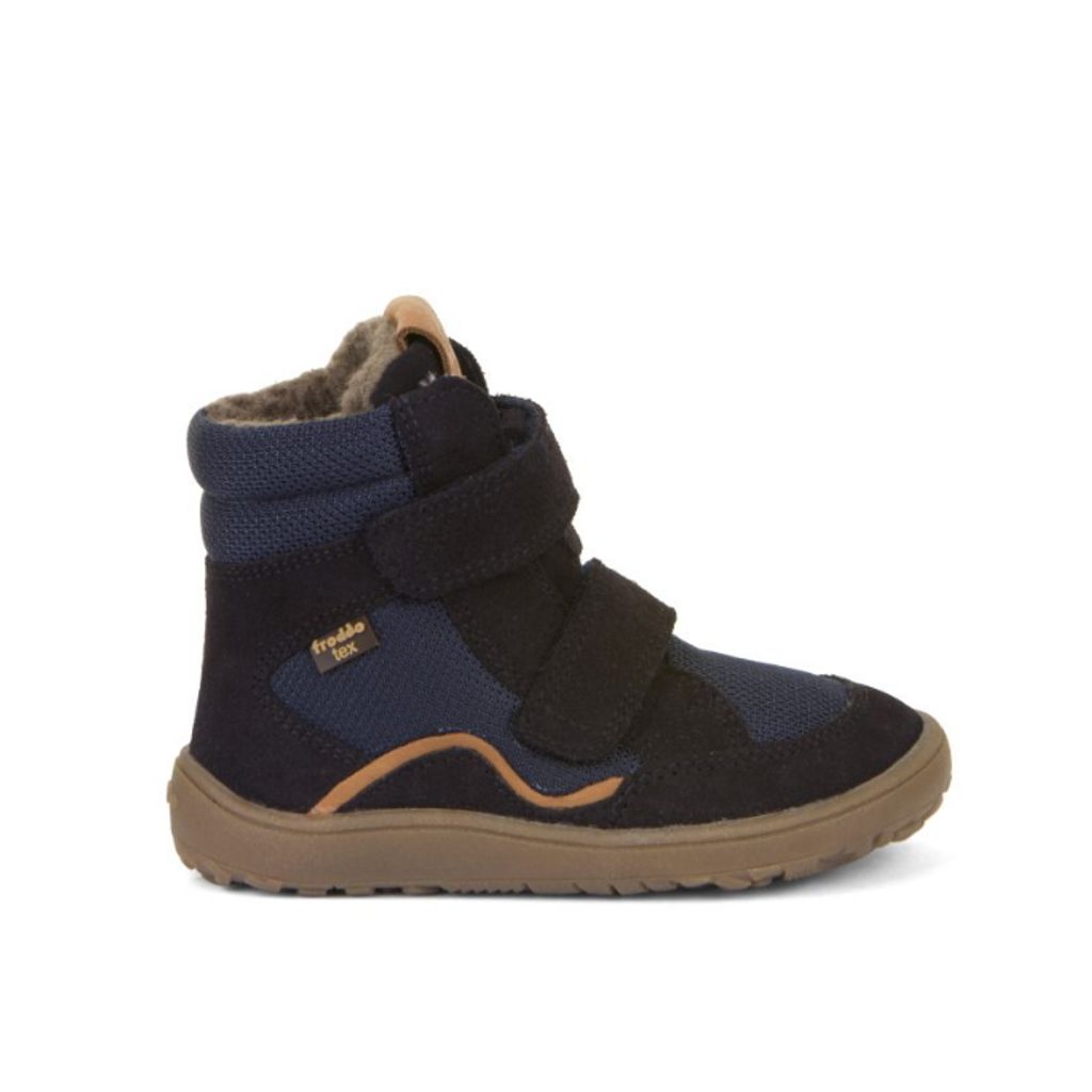 naBOSo – FRODDO HIGH BOOTS 2P WAVE TEXTILE Winter Blue+ – Froddo – Winter  insulated shoes – Children – Zažijte pohodlí barefoot bot.